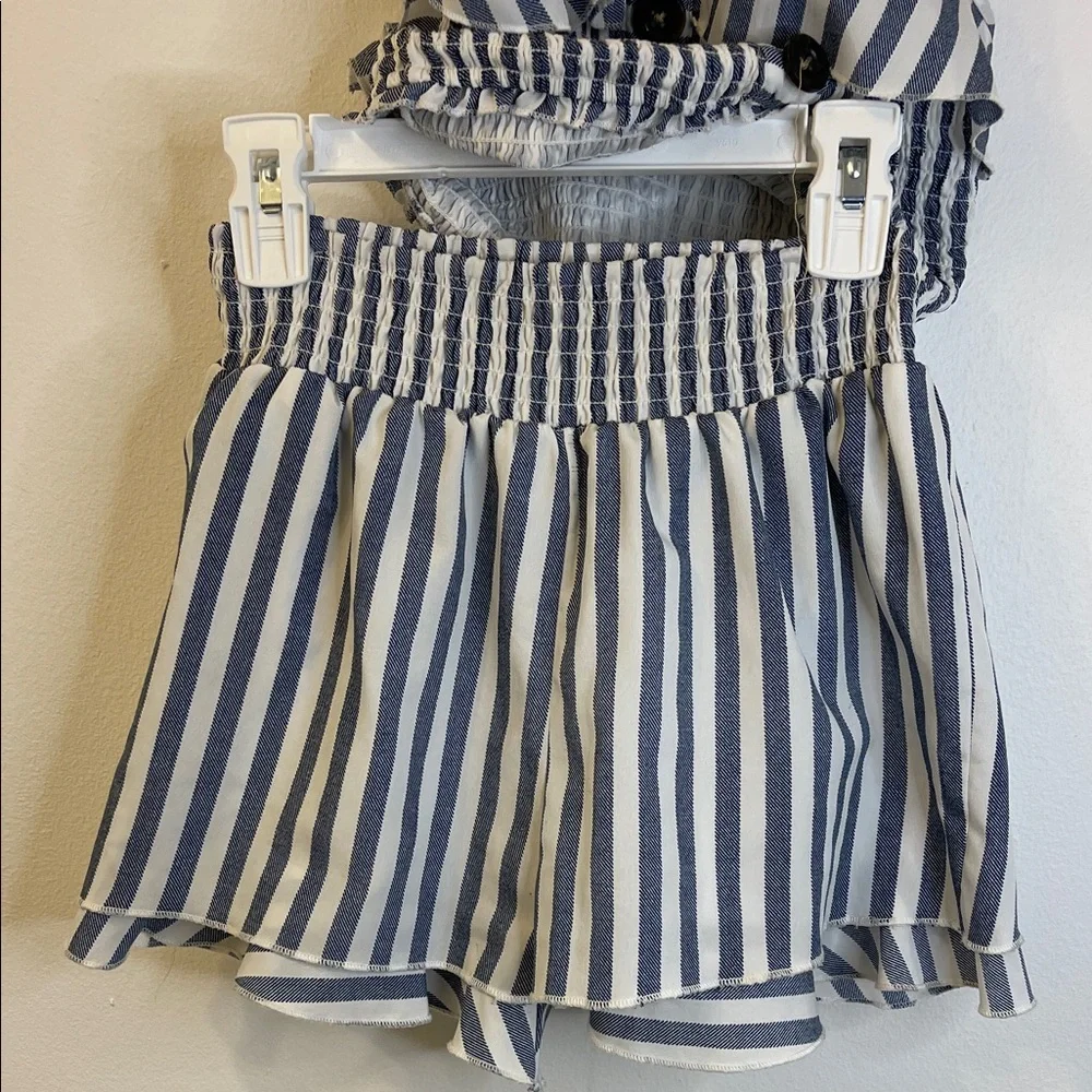 Japna Blue and White Striped Kids Matching Set Size 8